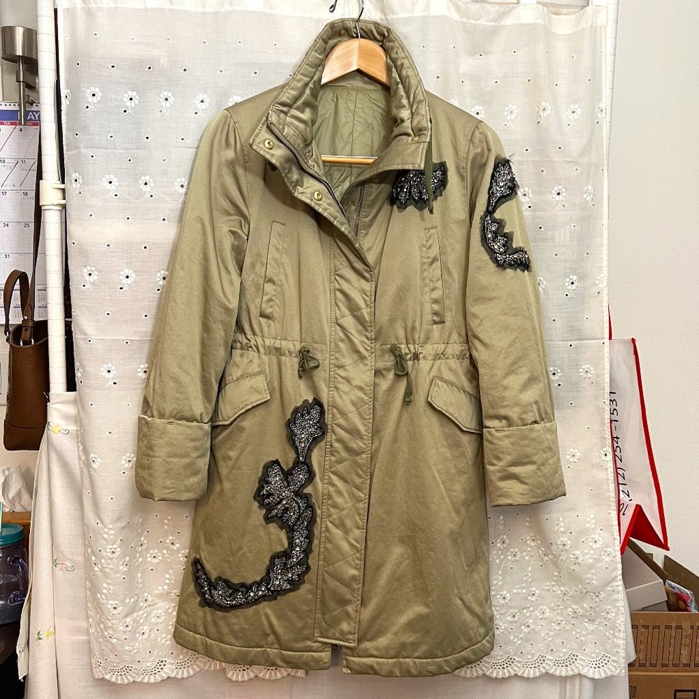 Max Mara Khaki Quilted Jacket/coat